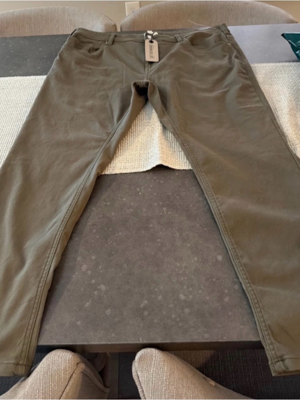 Men's Olive Green Chinos - Classic Fit